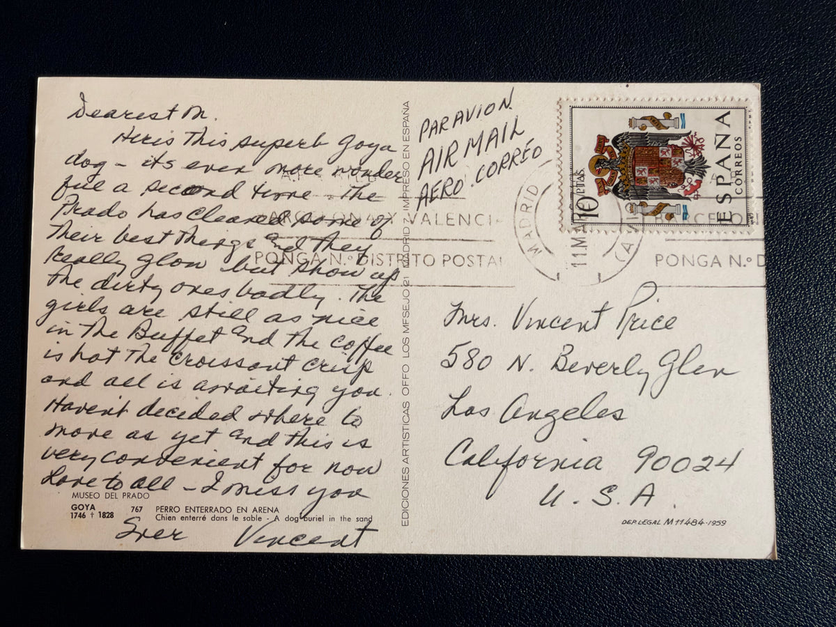 Postcard from Vincent: Madrid Spain 1971