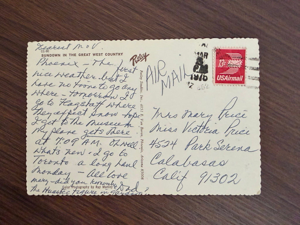 Postcard from Vincent: Phoenix 1975