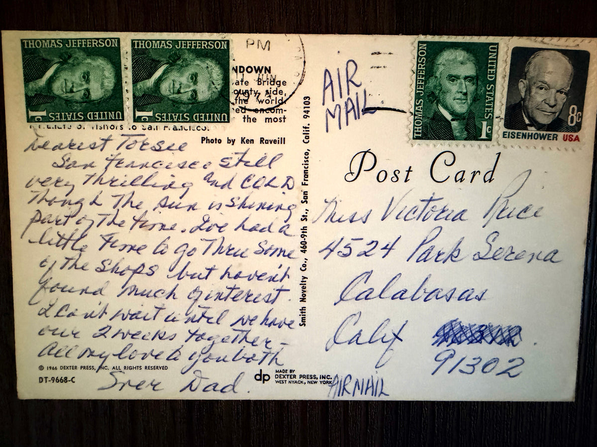 Postcard from Vincent: San Francisco CA 1970s