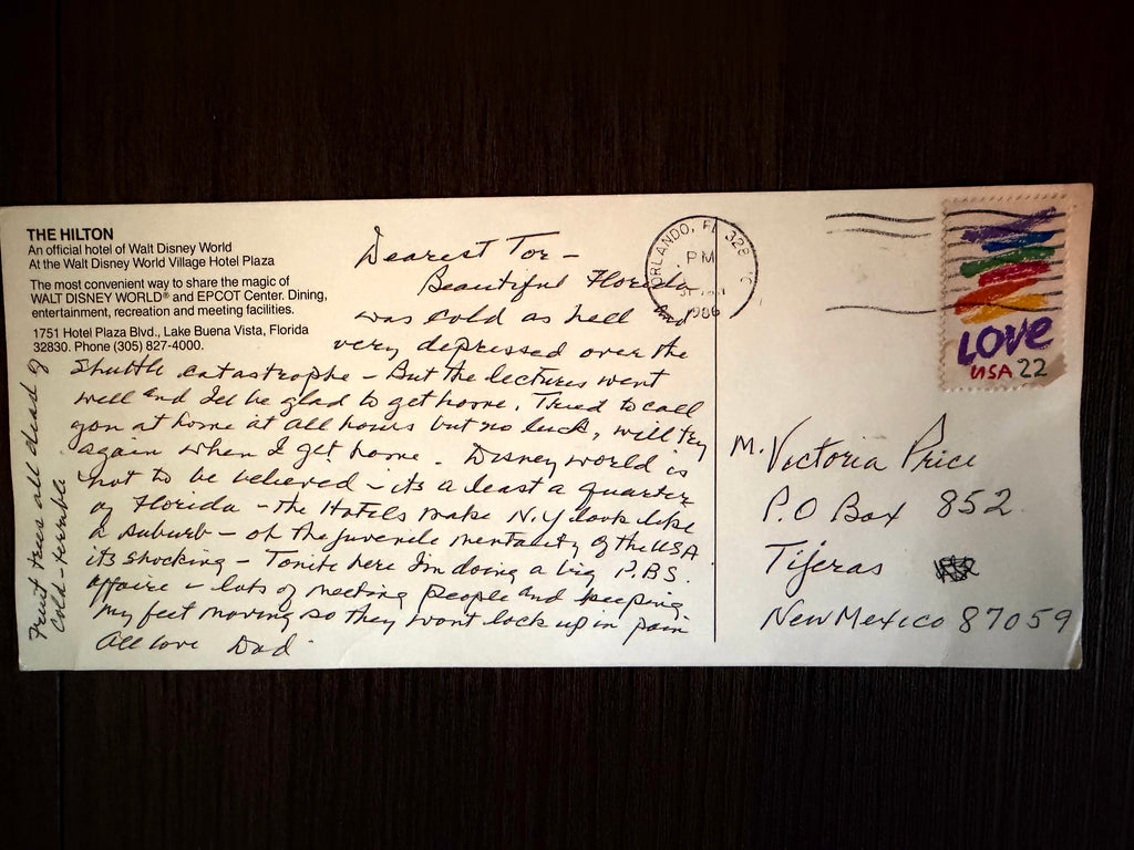 Postcard from Vincent: Walt Disney World Orlando 1986